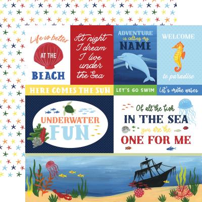 Echo Park Under Sea Adventures Designpapier - Multi Journaling Cards